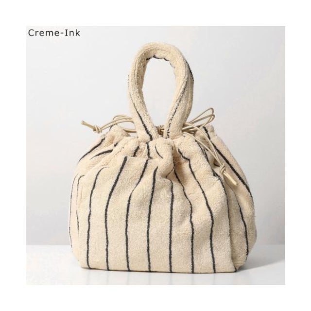 ハンドバッグ NARAM HANDBAG レディース タオル地 （Creme-Ink/ベージュ他）