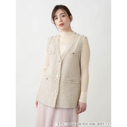 ブールジュ BOURGE 【店舗人気】Vネックベスト （キャメル）｜詳細画像