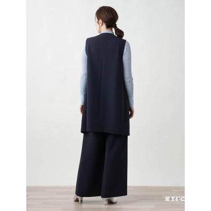 【店舗人気】Vネックロングベスト （ライトグレー）｜詳細画像