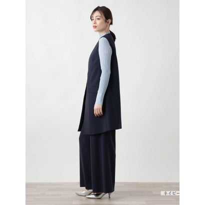 ブールジュ BOURGE 【店舗人気】Vネックロングベスト （ブラック）｜詳細画像