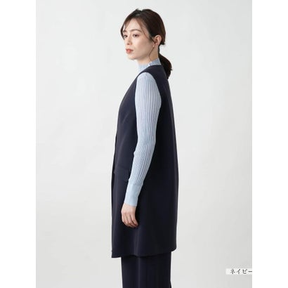 ブールジュ BOURGE 【店舗人気】Vネックロングベスト （ブラック）｜詳細画像
