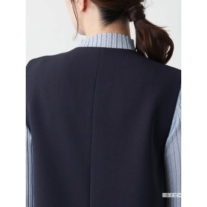 ブールジュ BOURGE 【店舗人気】Vネックロングベスト （ブラック）｜詳細画像