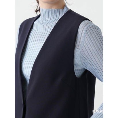 ブールジュ BOURGE 【店舗人気】Vネックロングベスト （ブラック）｜詳細画像