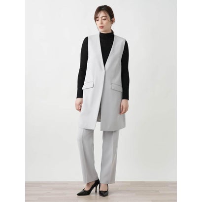 ブールジュ BOURGE 【店舗人気】Vネックロングベスト （ブラック）｜詳細画像