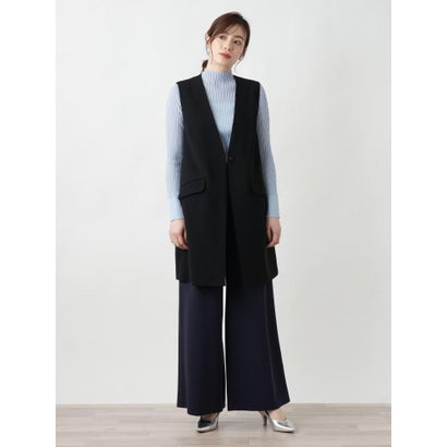 ブールジュ BOURGE 【店舗人気】Vネックロングベスト （ブラック）｜詳細画像