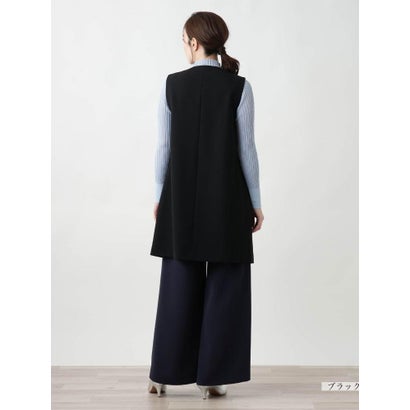 ブールジュ BOURGE 【店舗人気】Vネックロングベスト （ブラック）｜詳細画像