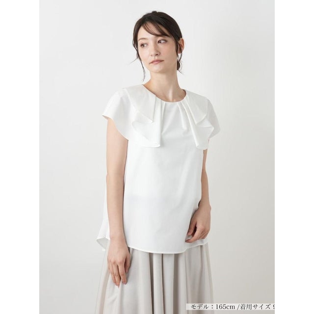 【店舗人気】ラッフルブラウス （アイボリー）