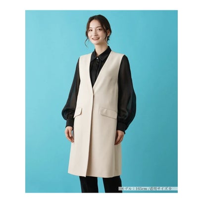 ブールジュ BOURGE 【店舗人気】【セットアップ対応商品】ロングベスト （ブラック）｜詳細画像