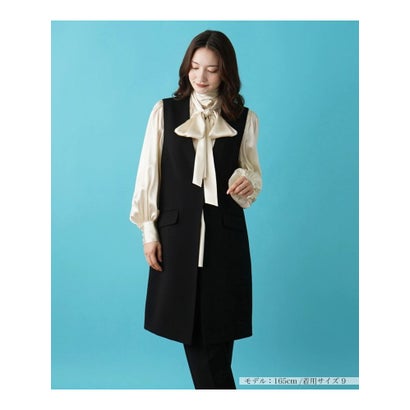 ブールジュ BOURGE 【店舗人気】【セットアップ対応商品】ロングベスト （ブラック）｜詳細画像