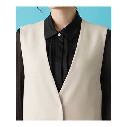 ブールジュ BOURGE 【店舗人気】【セットアップ対応商品】ロングベスト （ブラック）｜詳細画像