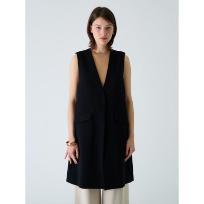 ブールジュ BOURGE 【店舗人気】【セットアップ対応商品】ロングベスト （ブラック）｜詳細画像