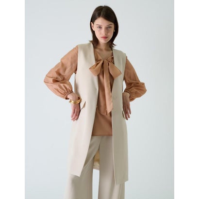 ブールジュ BOURGE 【店舗人気】【セットアップ対応商品】ロングベスト （キャメル）｜詳細画像