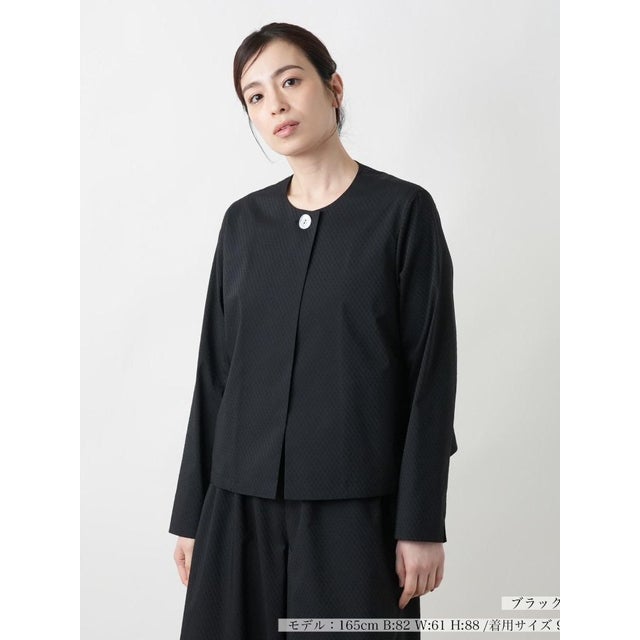 【店舗人気】ノーカラージャケット （ブラック）