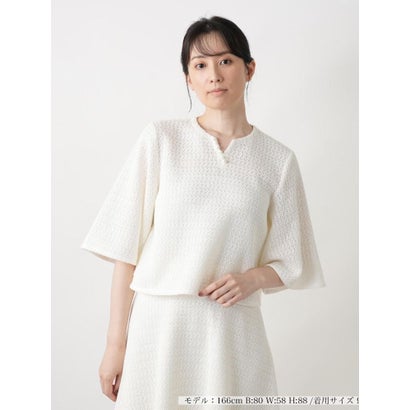 ブールジュ BOURGE 【店舗人気】キーネックブラウス （アイボリー）｜詳細画像