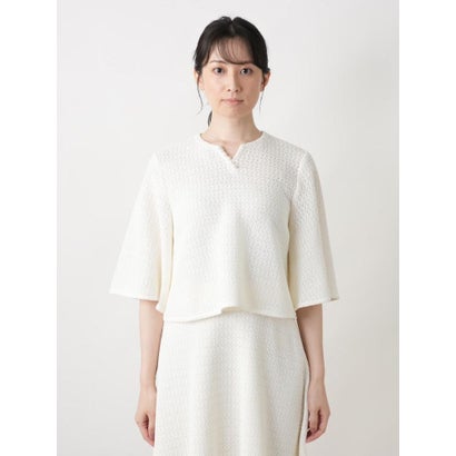 ブールジュ BOURGE 【店舗人気】キーネックブラウス （アイボリー）｜詳細画像