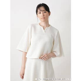 【店舗人気】キーネックブラウス （アイボリー）