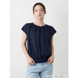 【店舗人気】フレンチスリーブブラウス （ネイビー）