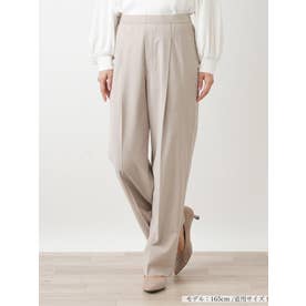 センタープレスワイドパンツ （ベージュ）