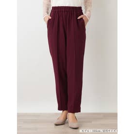 センタープレステーパードパンツ （ボルドー）