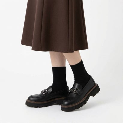 ブリジット バーキン Bridget Birkin ダブルステッチビットローファー （ブラック）｜詳細画像