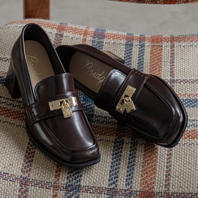 ブリジット バーキン Bridget Birkin イニシャルロックヒールアップローファー （ブラウン）｜詳細画像
