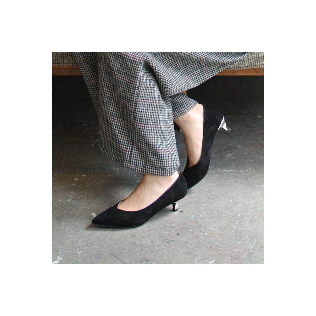 保障できる靴ブリジット バーキン Bridget Birkin 【PARADIS COULEUR】4.5cmメッキヒールVカットパンプス