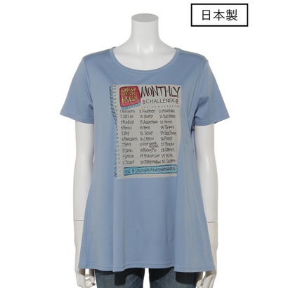ブローディア BRODIAEA 【日本製 】綿スムースロゴTシャツ （ブルー）｜詳細画像