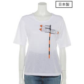 【日本製 】マーベラスライト天竺 ロゴTシャツ （オフ）