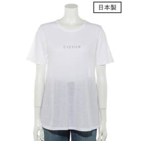 【日本製 】マーベラスライト天竺 ロゴTシャツ （オフ）