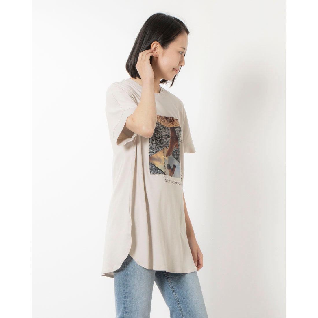 ブローディア BRODIAEA グラフィックスムースTシャツ （サンドベージュ 