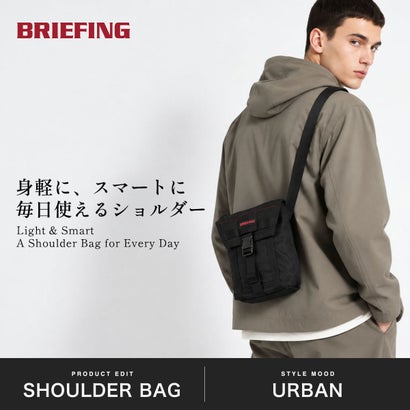 ブリーフィング BRIEFING 日本正規品 ショルダーバッグ メンズ レディース 軽量 斜めがけバッグ 小さめ ブランド ミニショルダー 大人 縦型 フラップ 2.1L MODULEWARE BRA263L17 （BLACK）｜詳細画像