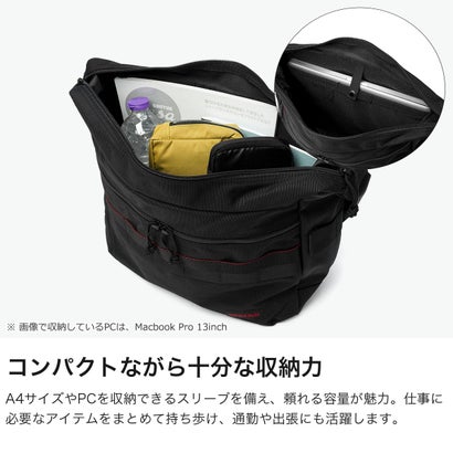 日本正規品 ショルダーバッグ メンズ レディース 斜めがけバッグ 大きめ A4 ブランド 通勤 ビジネス 肩掛け 10.4L MODULEWARE BRA263L19 （NAVY）｜詳細画像