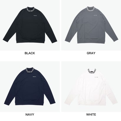 日本正規品 ゴルフ ウェア メンズ トップス ゴルフウェア 長袖 日本製 URBAN ATHLETE MEN’S NECK LOGO LS HIGHNECK（リラックスフィット） BRG263M19 （GRAY）｜詳細画像