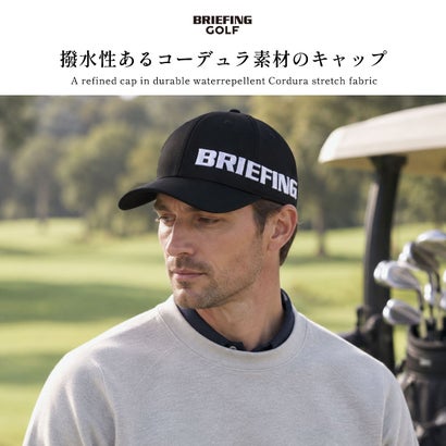 日本正規品 ゴルフメンズ 帽子 BRIEFING GOLF キャップ 刺繍 6パネル URBAN ATHLETE MEN’S WR CORDURA ROUND LOGO CAP BRG263M97 （BLACK）｜詳細画像
