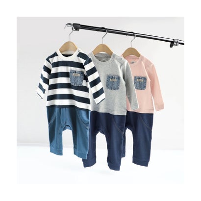 ブランシェス branshes 【キッズとおそろい】デニムポケット付き長袖カバーオール【返品不可商品】 （ピンク）｜詳細画像