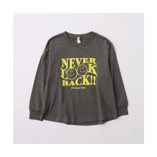 【WEB限定/DRC】アソートグラフィックゆったり長袖Tシャツ （91:チャコールグレー2）