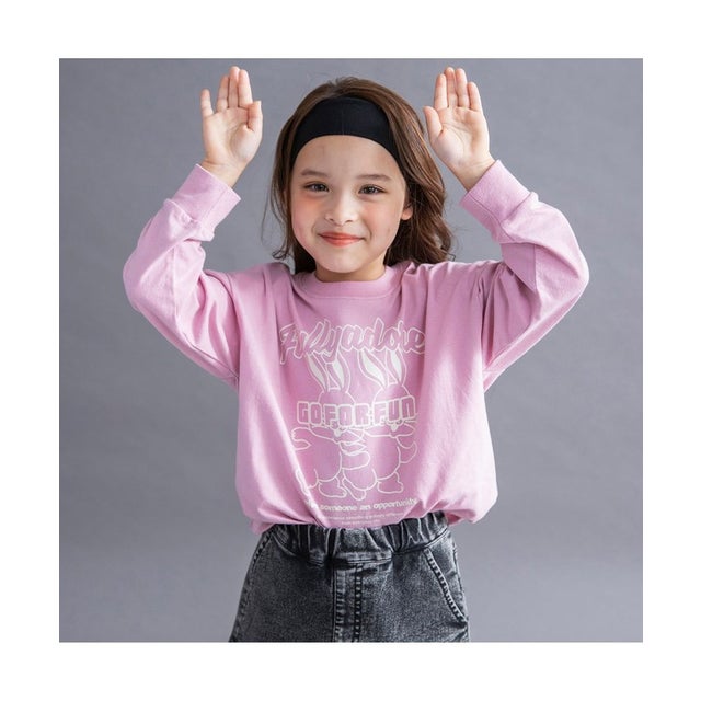 【WEB限定/DRC】アソートグラフィックゆったり長袖Tシャツ （92:ピンク2）