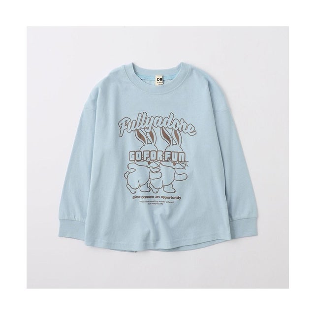 【WEB限定/DRC】アソートグラフィックゆったり長袖Tシャツ （93:ブルーグレー2）