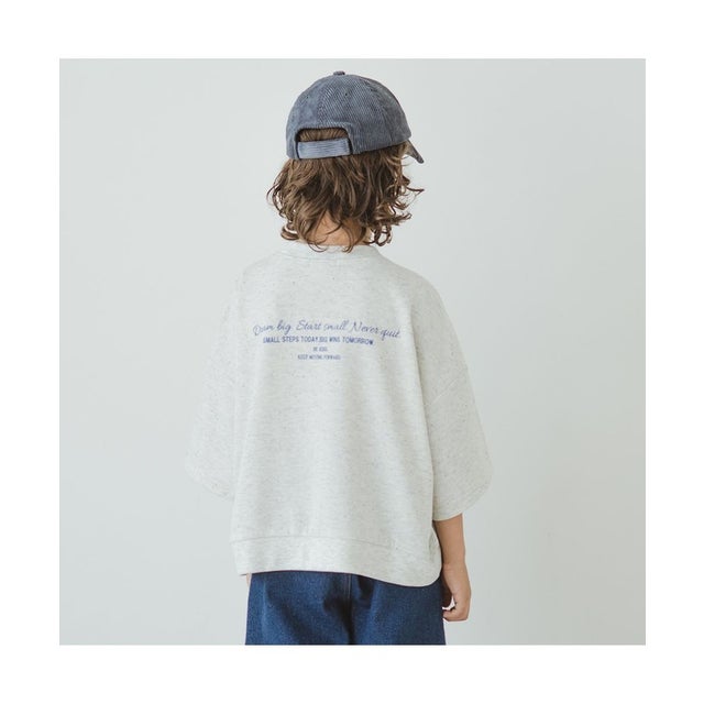 7分袖スウェットTシャツ （杢グレー）