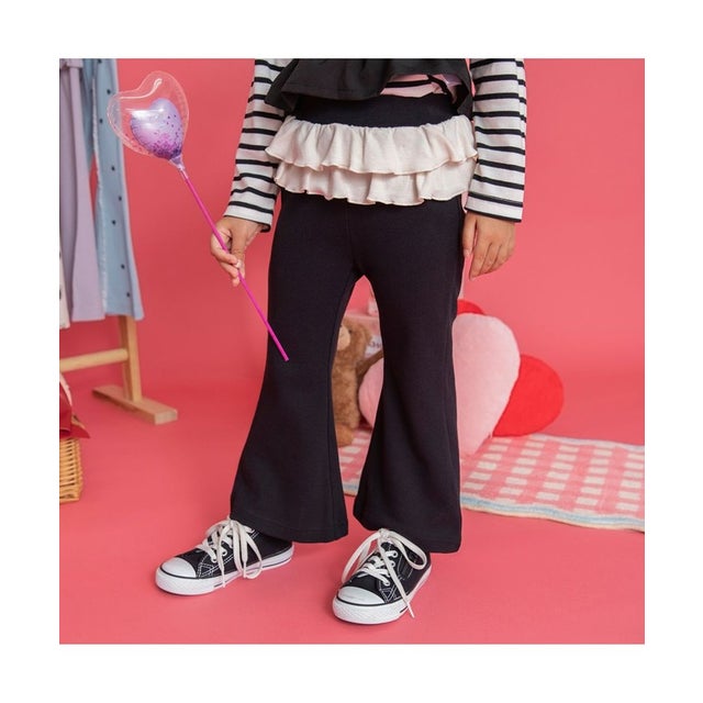 【瞬かわパンツ】アソートカットソーパンツ （85:黒1フリル）