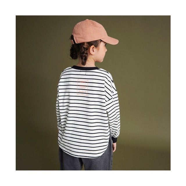 BIGシルエット長袖Tシャツ （ボーダー）