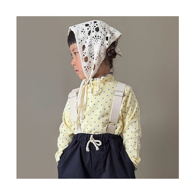 【りぃー×aBity selectコラボ】配色メロウドット柄長袖Tシャツ （クリーム）