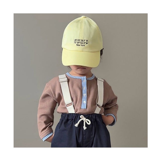 【りぃー×aBity selectコラボ】ヘンリーネックワッフル長袖Tシャツ （ブラウン）
