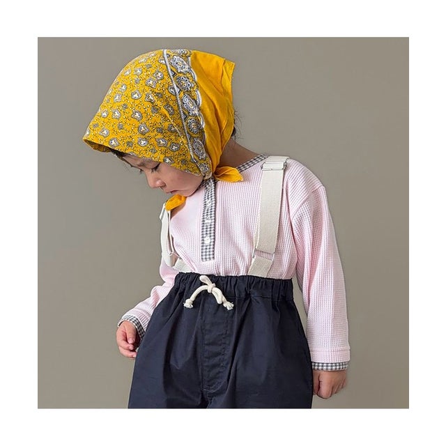 【りぃー×aBity selectコラボ】ヘンリーネックワッフル長袖Tシャツ （ピンク）