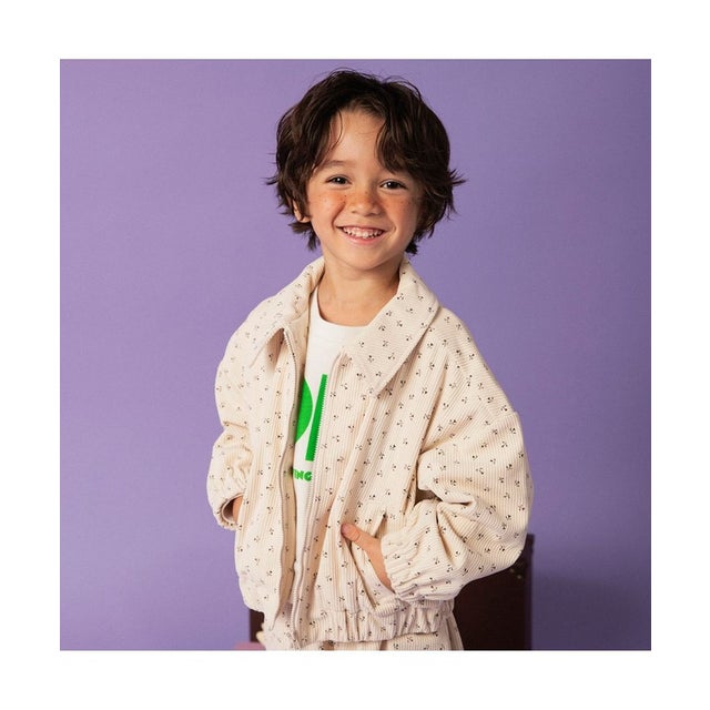 【aBity select./アビティセレクト】花柄コーデュロイジャケット （アイボリー）