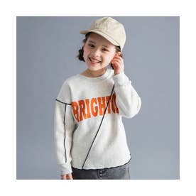 【WEB限定/DRC/裏起毛】メロウ切替ロゴトレーナー （ミックス）