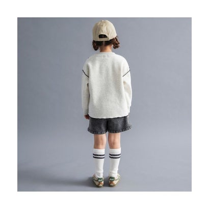 【WEB限定/DRC/裏起毛】メロウ切替ロゴトレーナー （ブラウン）｜詳細画像