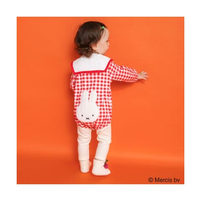 ブランシェス branshes 【miffy/ミッフィー】おしりモチーフ長袖カバーオール （レッド）｜詳細画像
