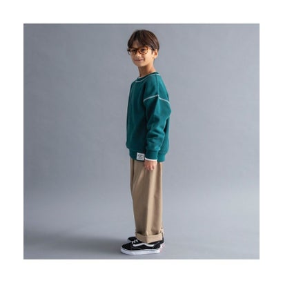 【WEB限定/DRC/裏起毛】配色ステッチトレーナー （イエロー）｜詳細画像