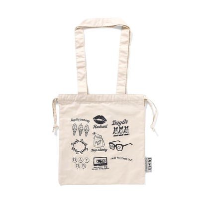NET別注【DayOr】巾着トートBAG （キナリ）｜詳細画像